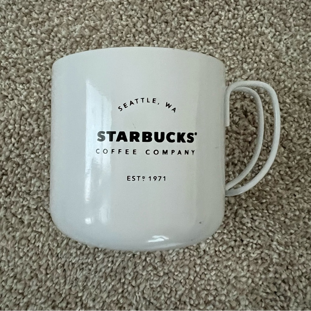 Starbucks 2016 Stainless Steel Cup with Wire Handle Seattle, WA